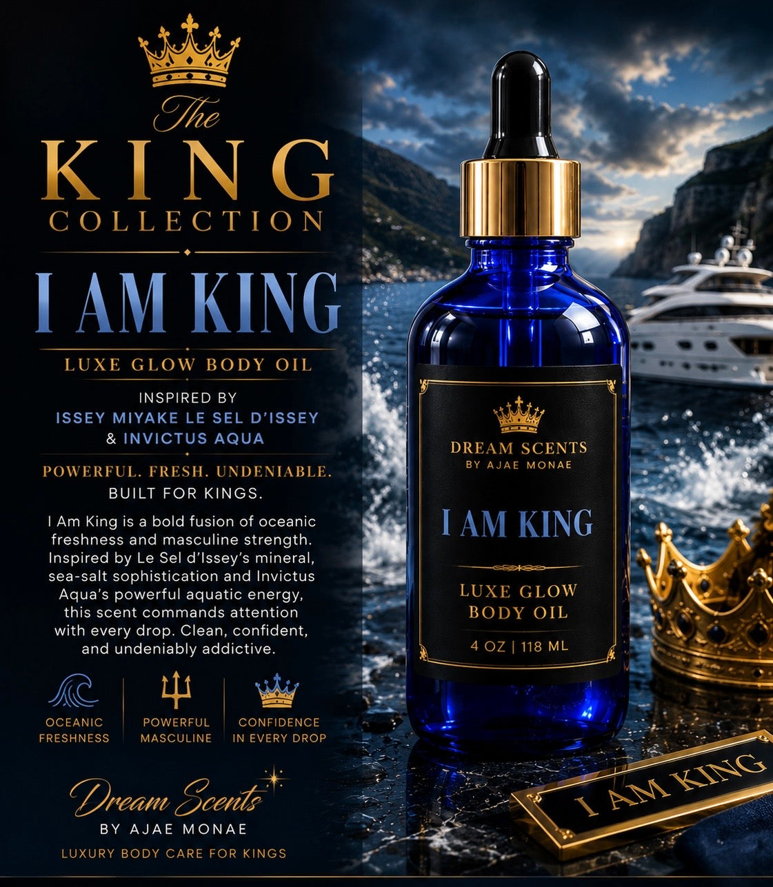 👑 I AM KING Luxe Body Oil 4oz