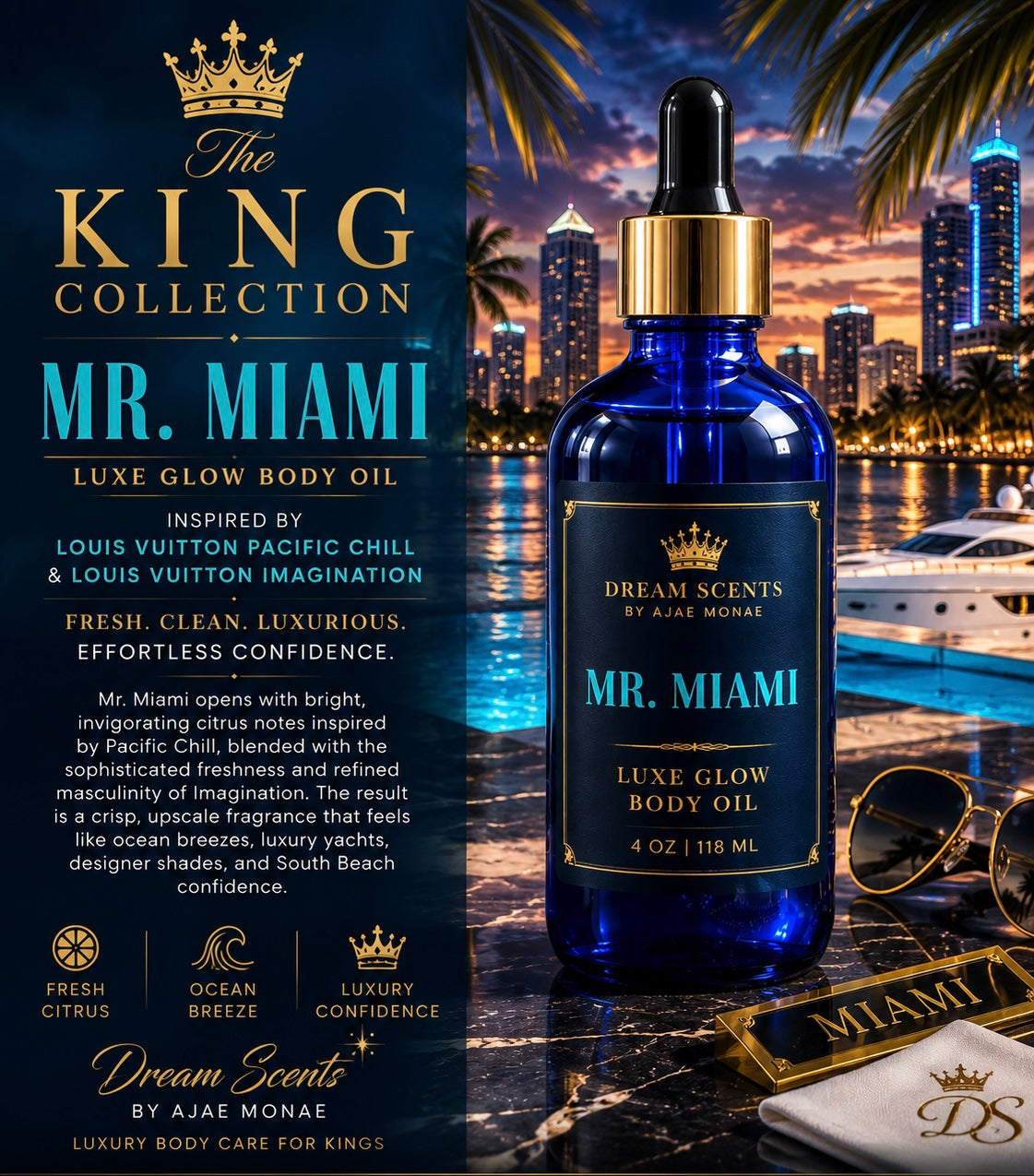 👑 MR. MIAMI Luxe Body Oil 4oz